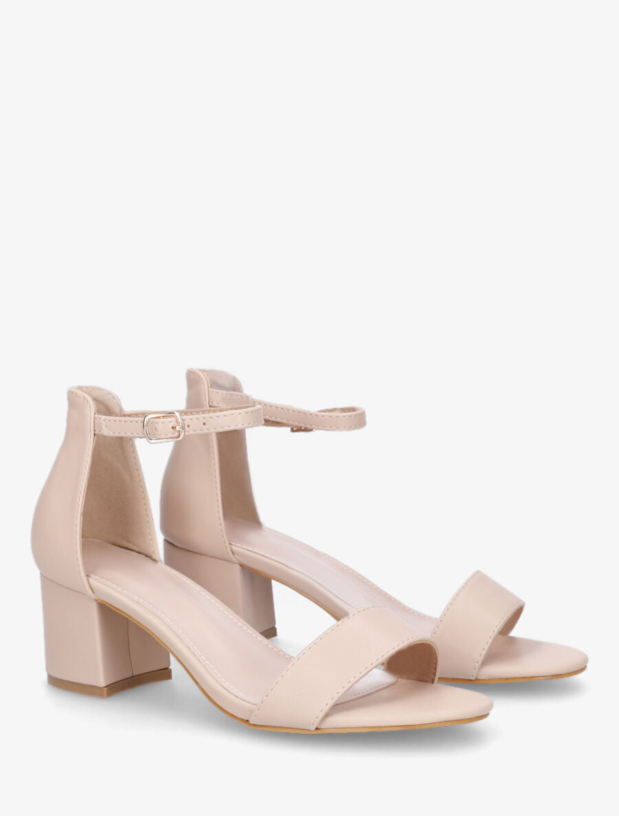 Sandales à bride classique en simili - Beige - 4