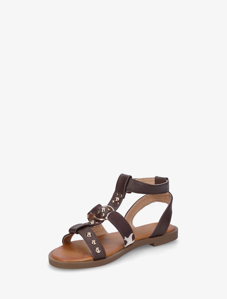 Nu-pieds à lannière vache - Marron - 3