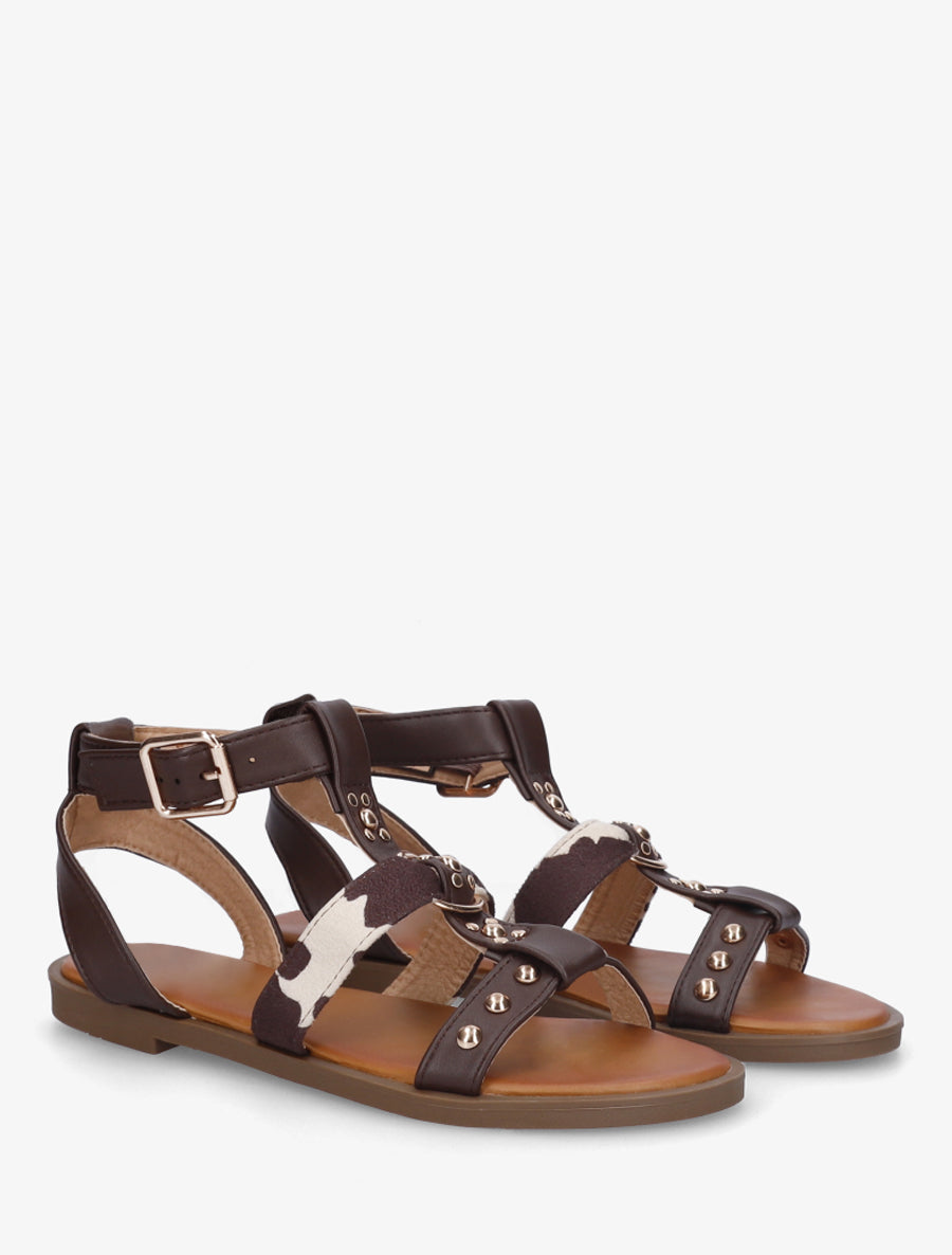 Nu-pieds à lannière vache - Marron - 4