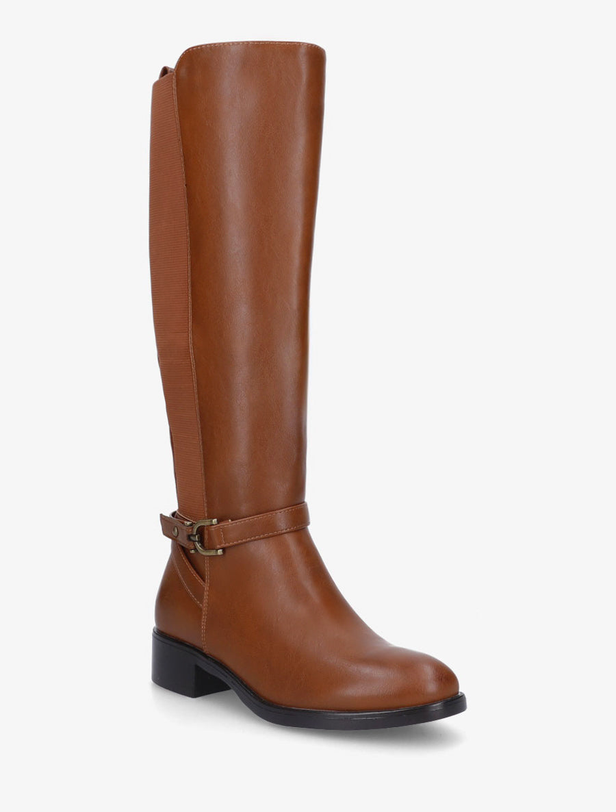 Bottes basses casual en simili - Camel - 2