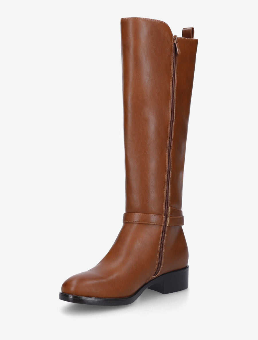 Bottes basses casual en simili - Camel - 3
