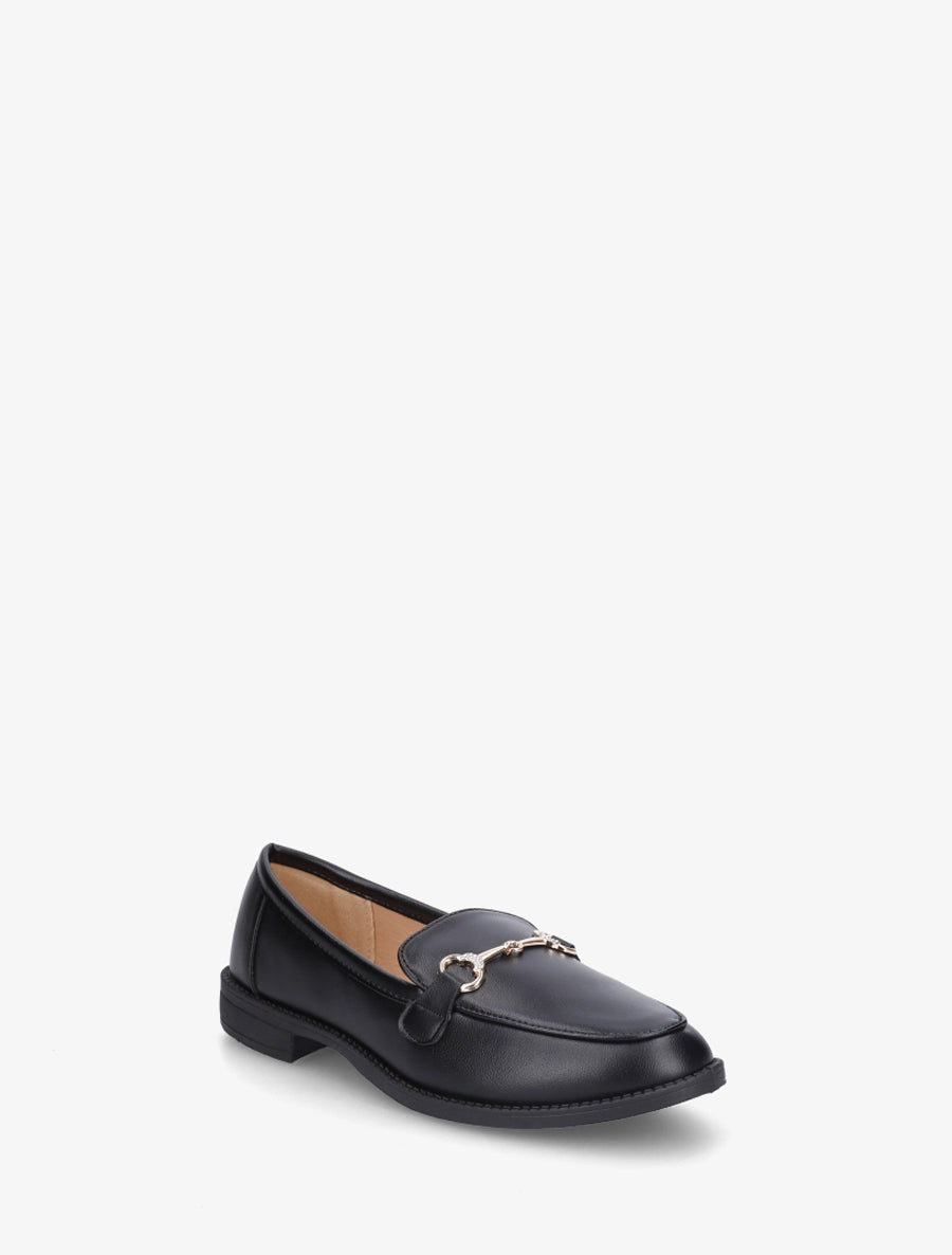 Mocassins à boucle et strass - Noir - 2