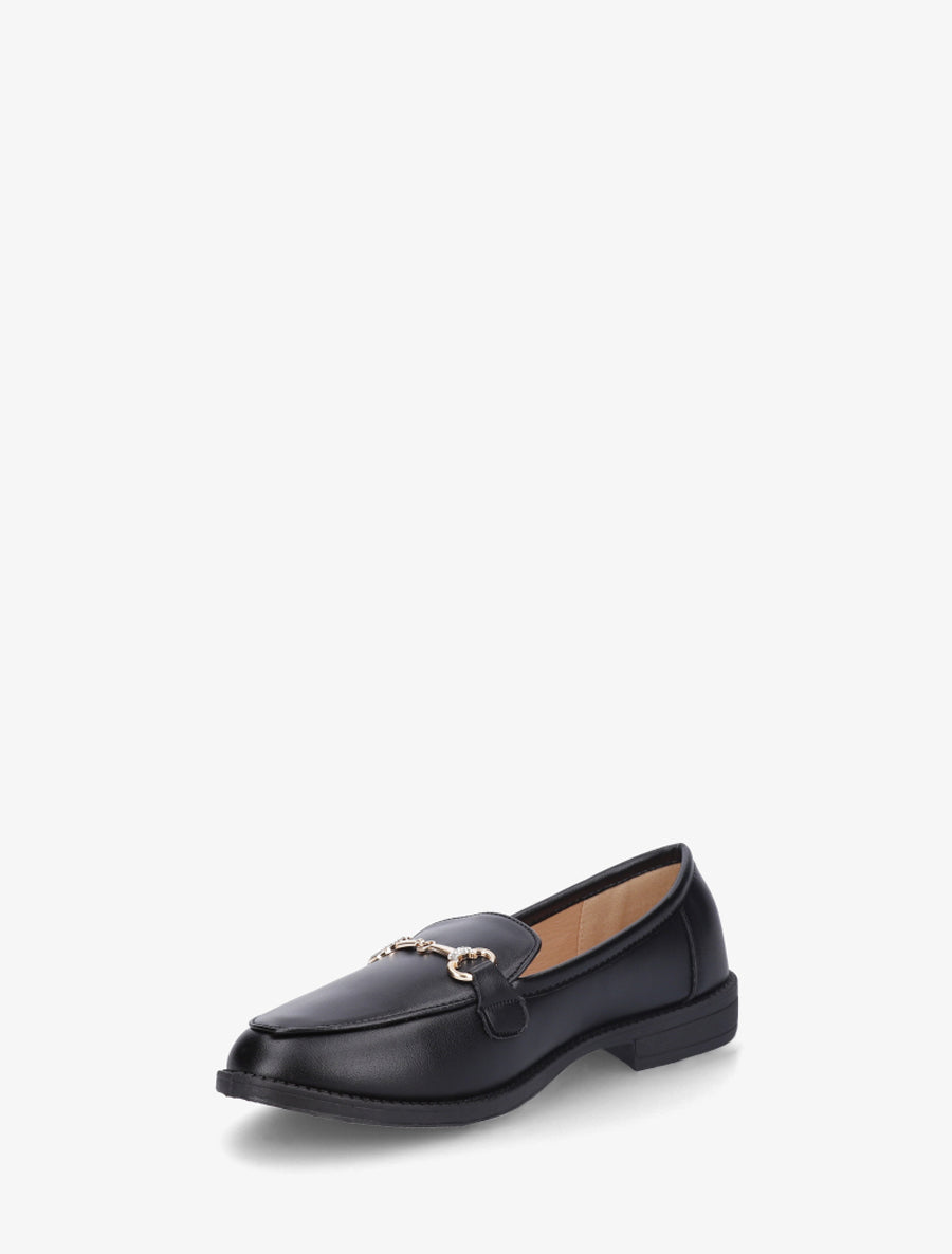 Mocassins à boucle et strass - Noir - 3