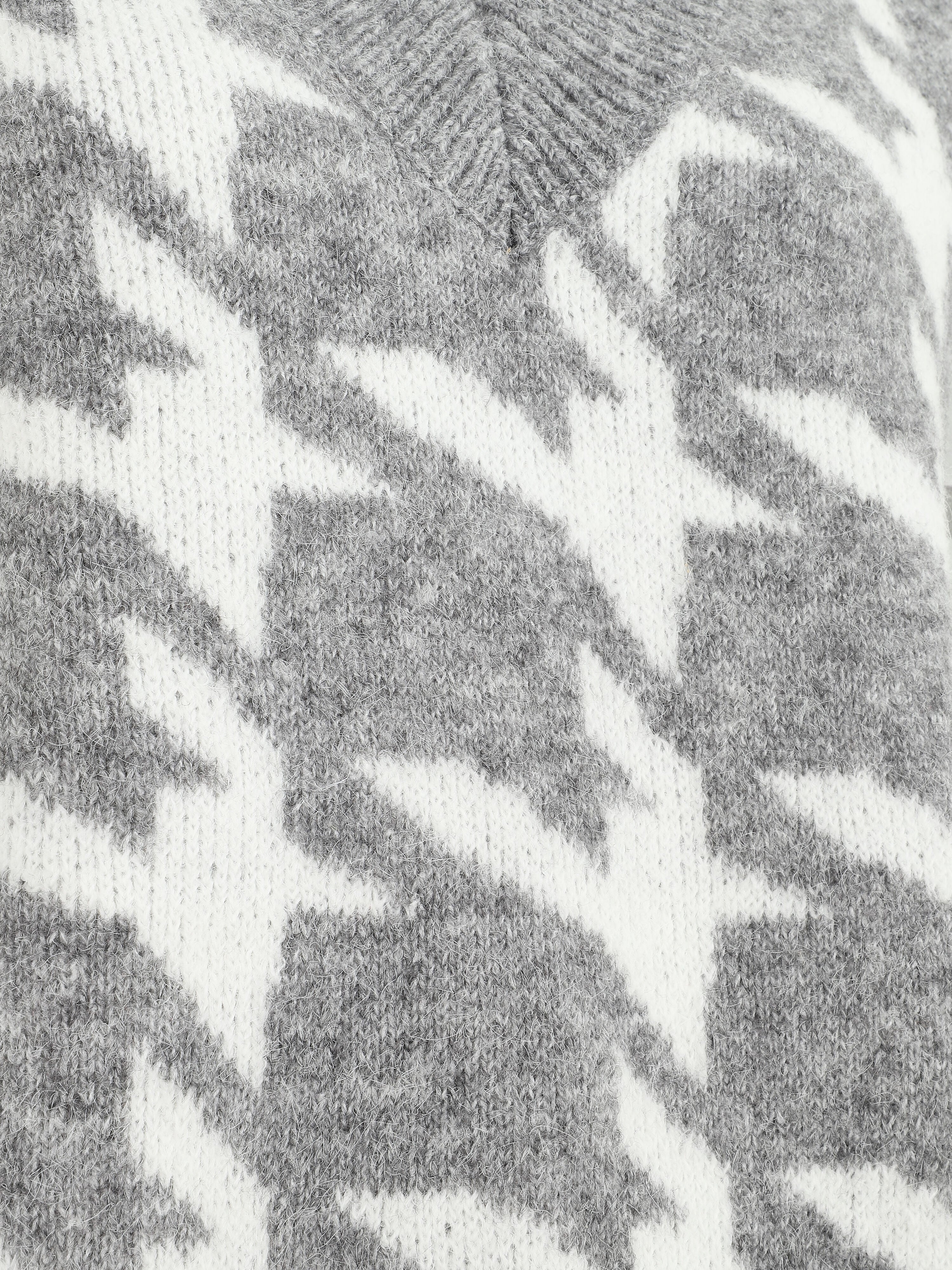 Pull sans manches à motif pied de poule - Gris - 3