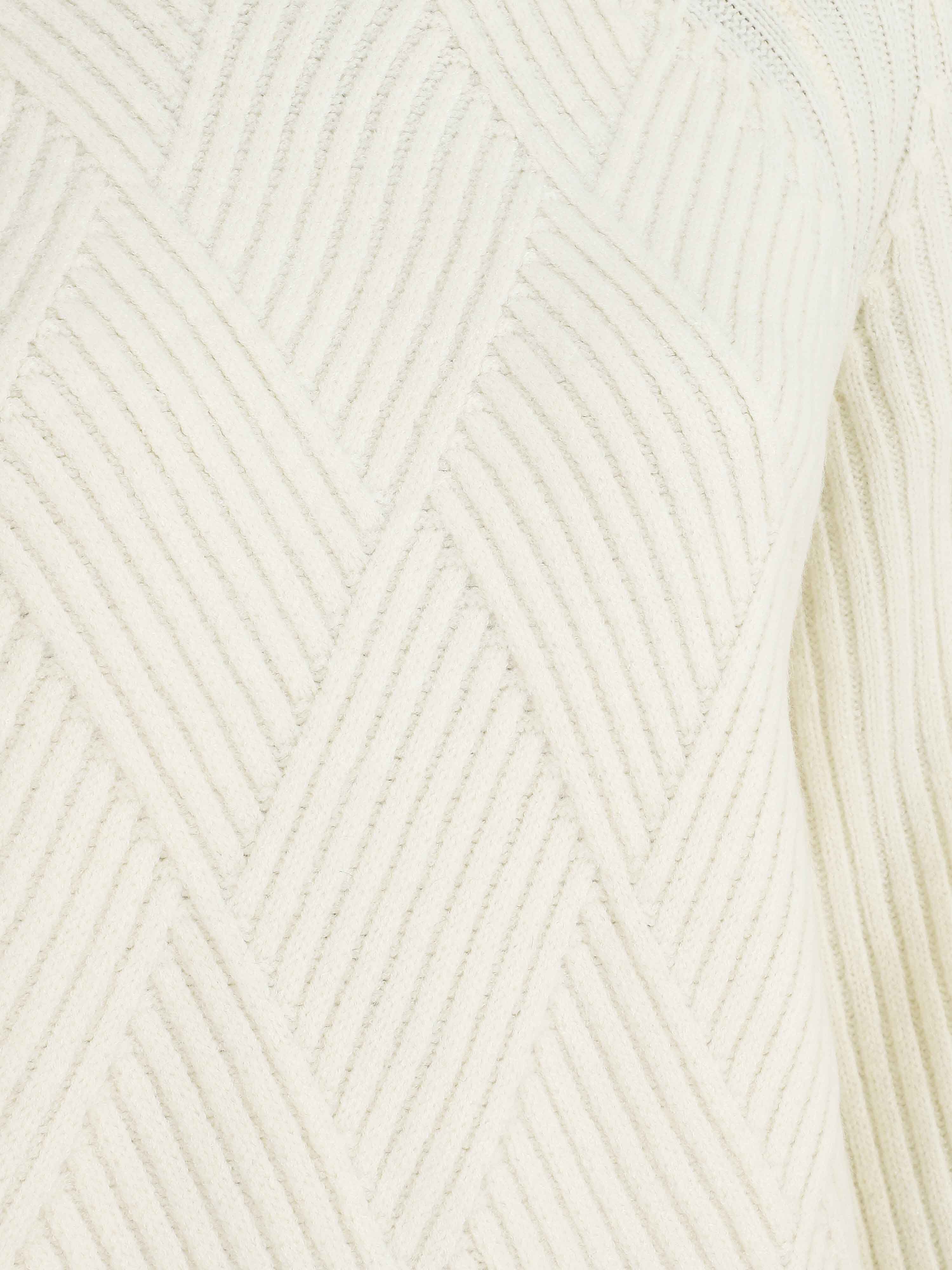Robe pull à col montant - Blanc - 3