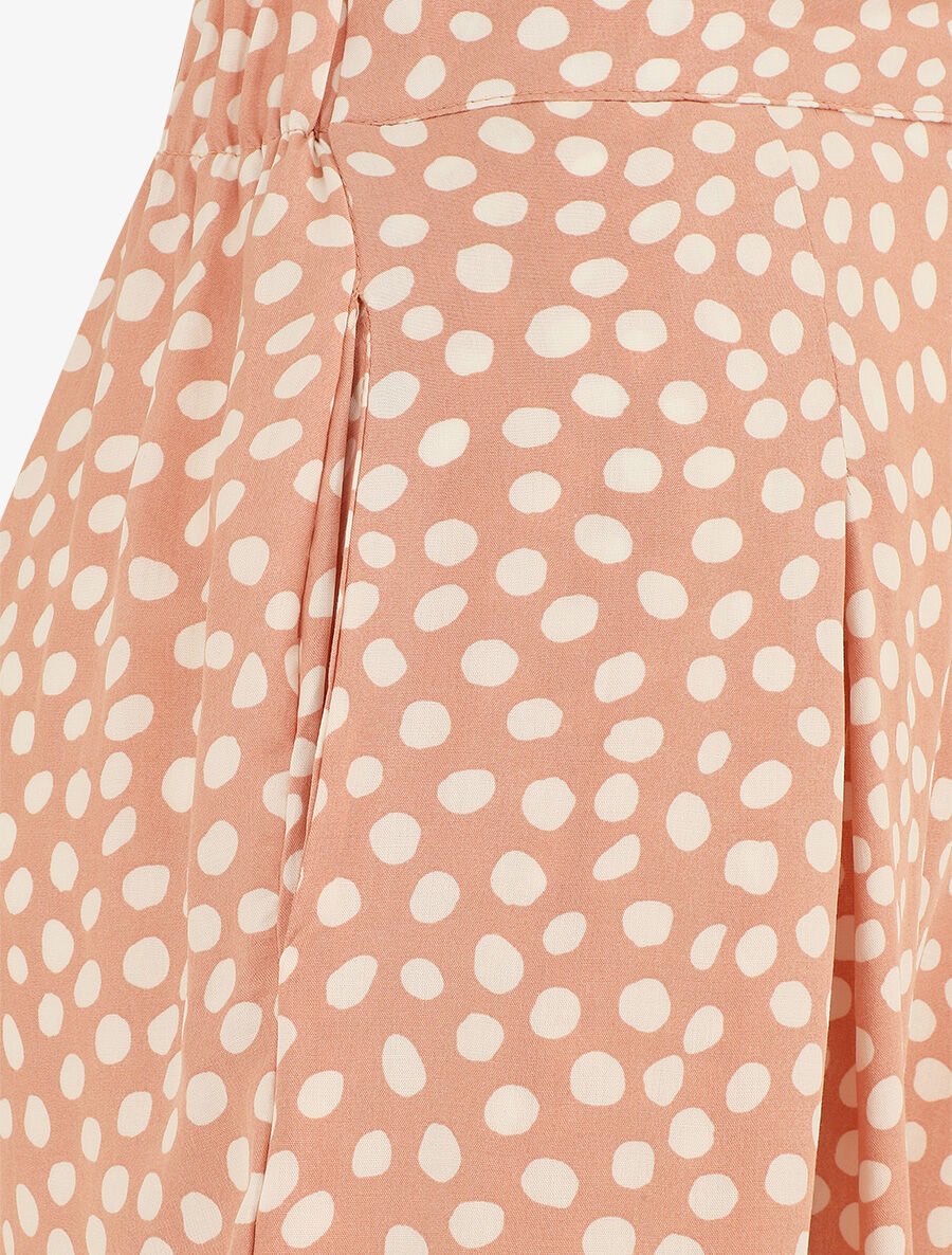 Short à pois taille haute évasé - Rose - 3