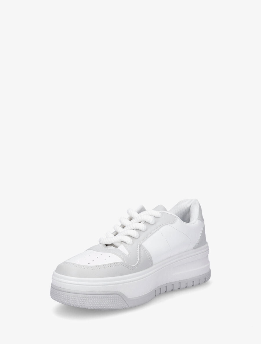 Sneakers à lacets épais - Gris - 3