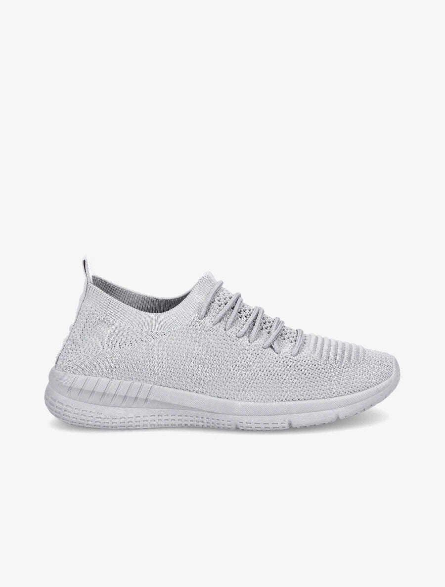 Baskets en mesh à lacets - Gris clair - 5