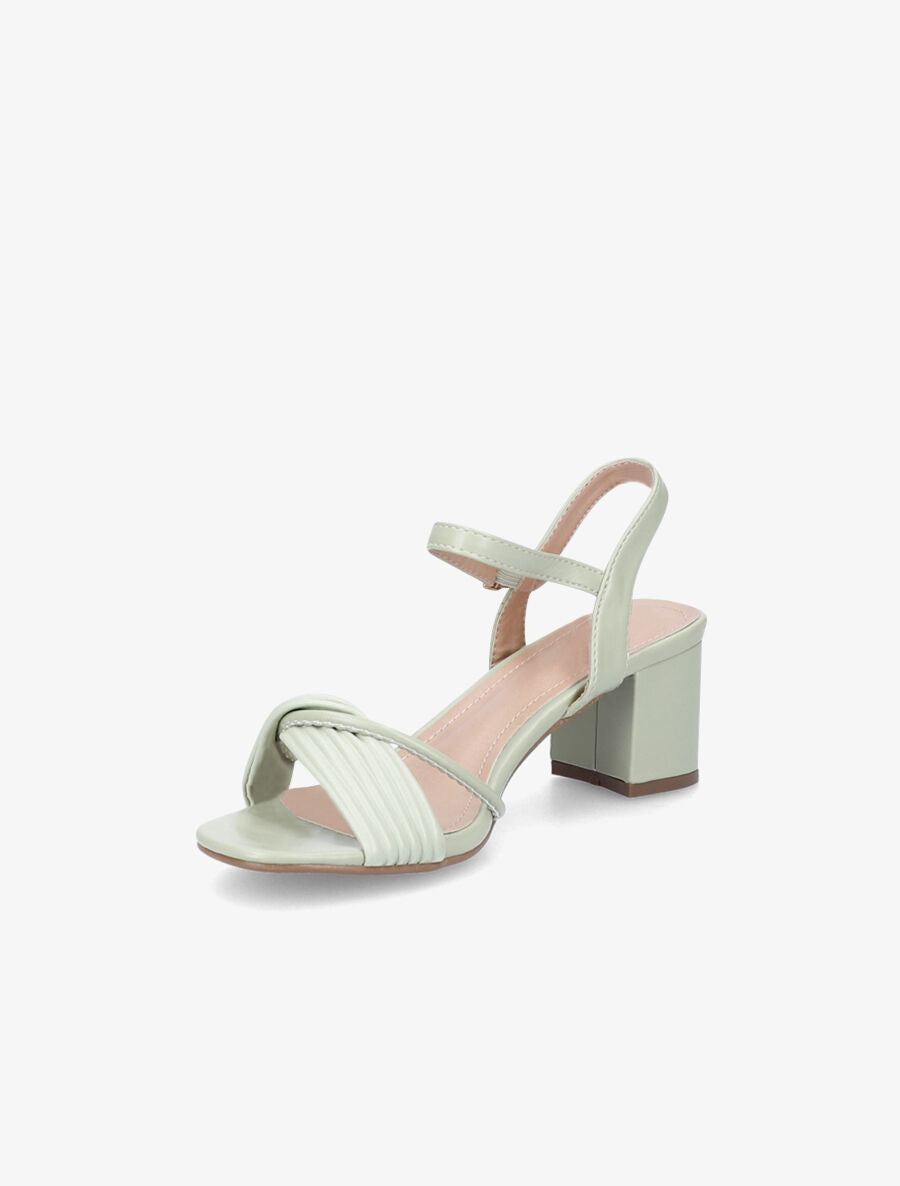 Sandales à brides entelacées - Vert d&