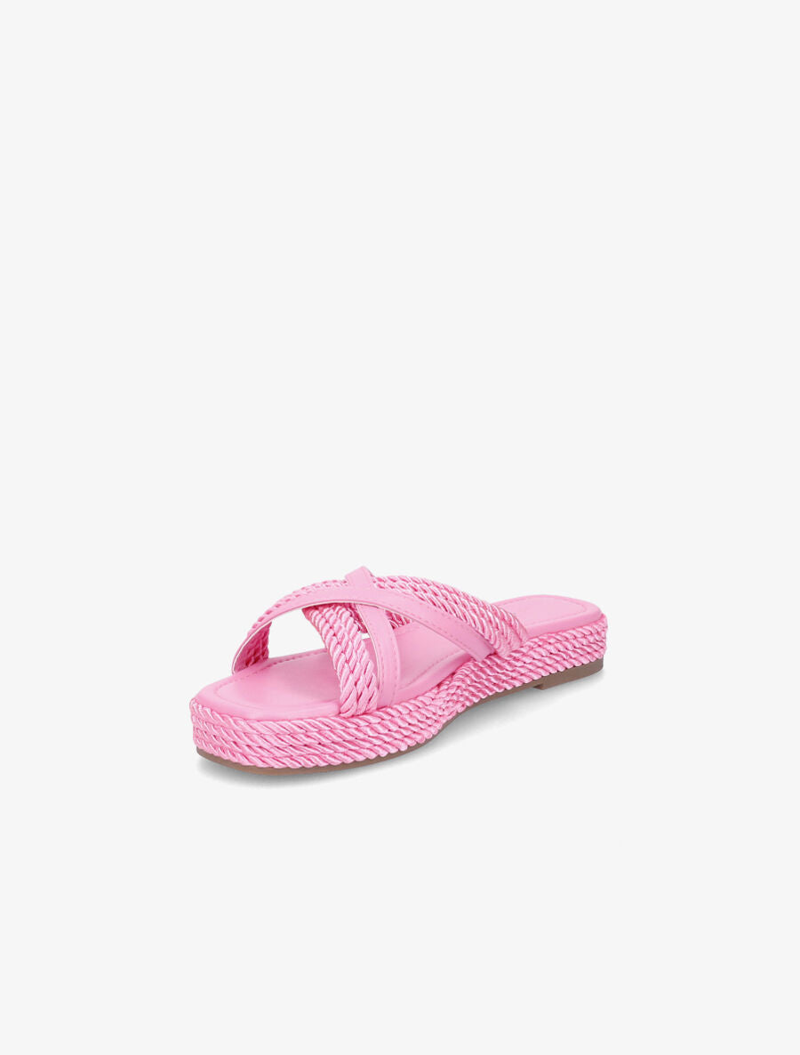 Claquettes à ganses croisées - Rose - 3