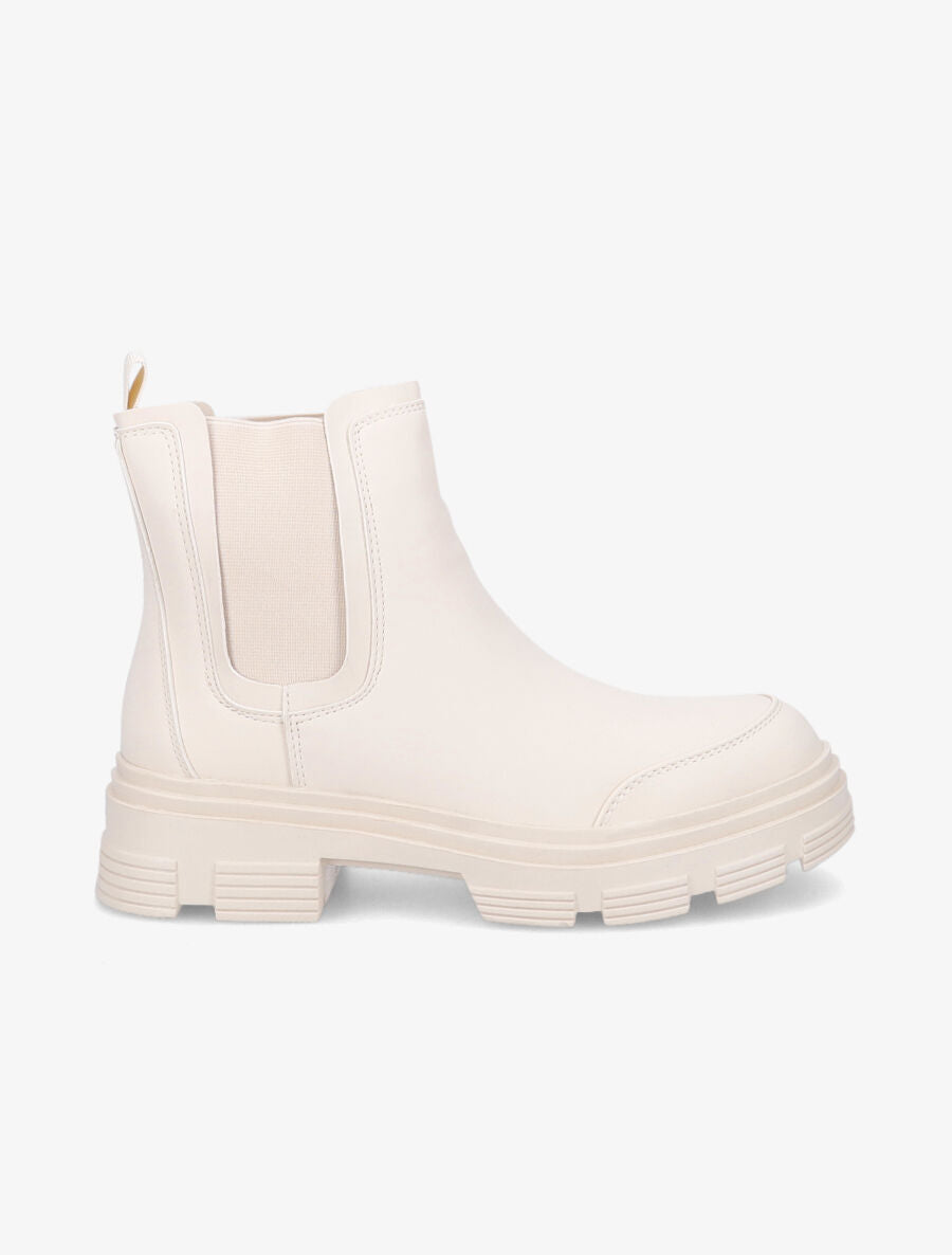 Chelsea boots à semelles crantées - Beige - 1
