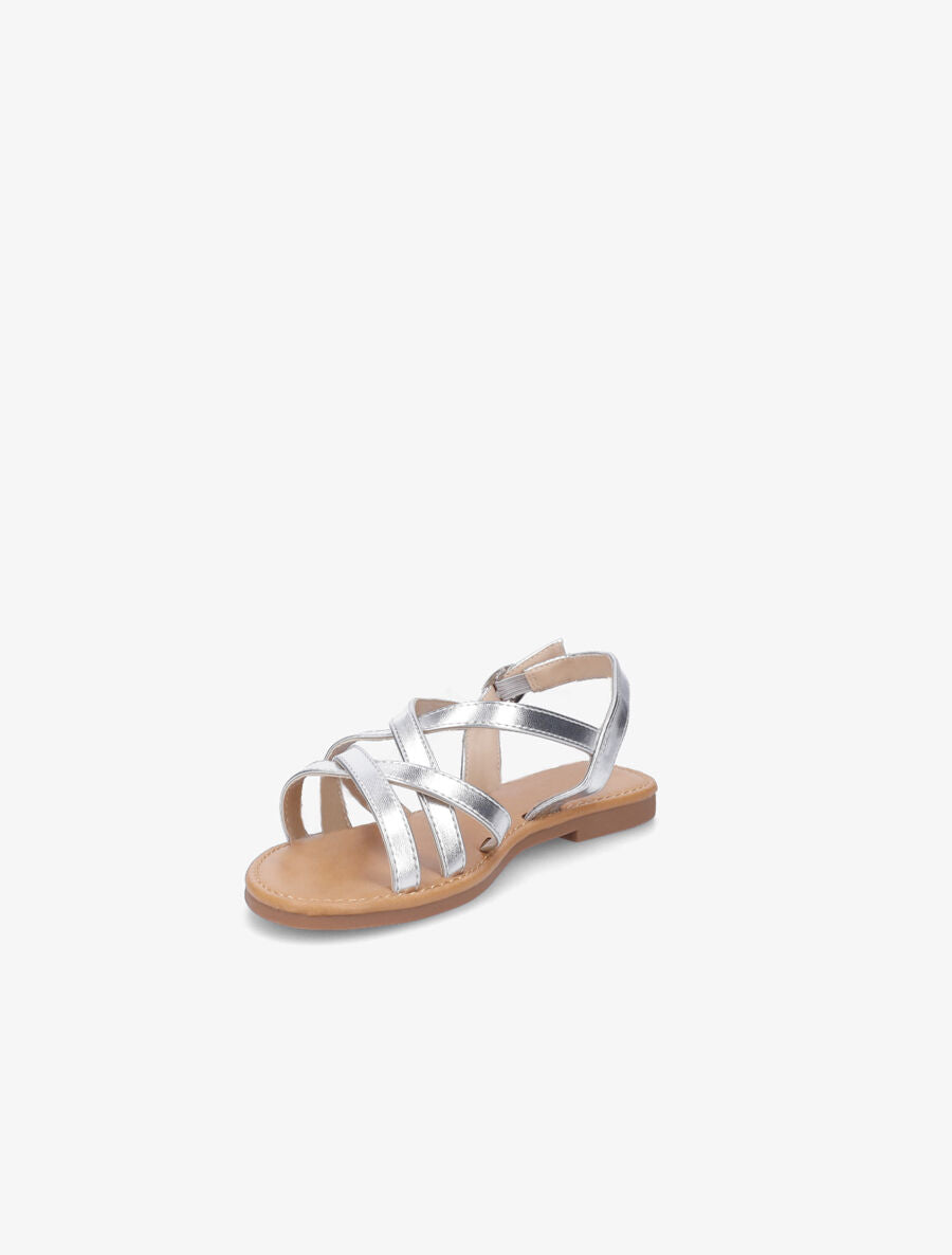 Nu-pieds brides entrelacées - Argent - 3