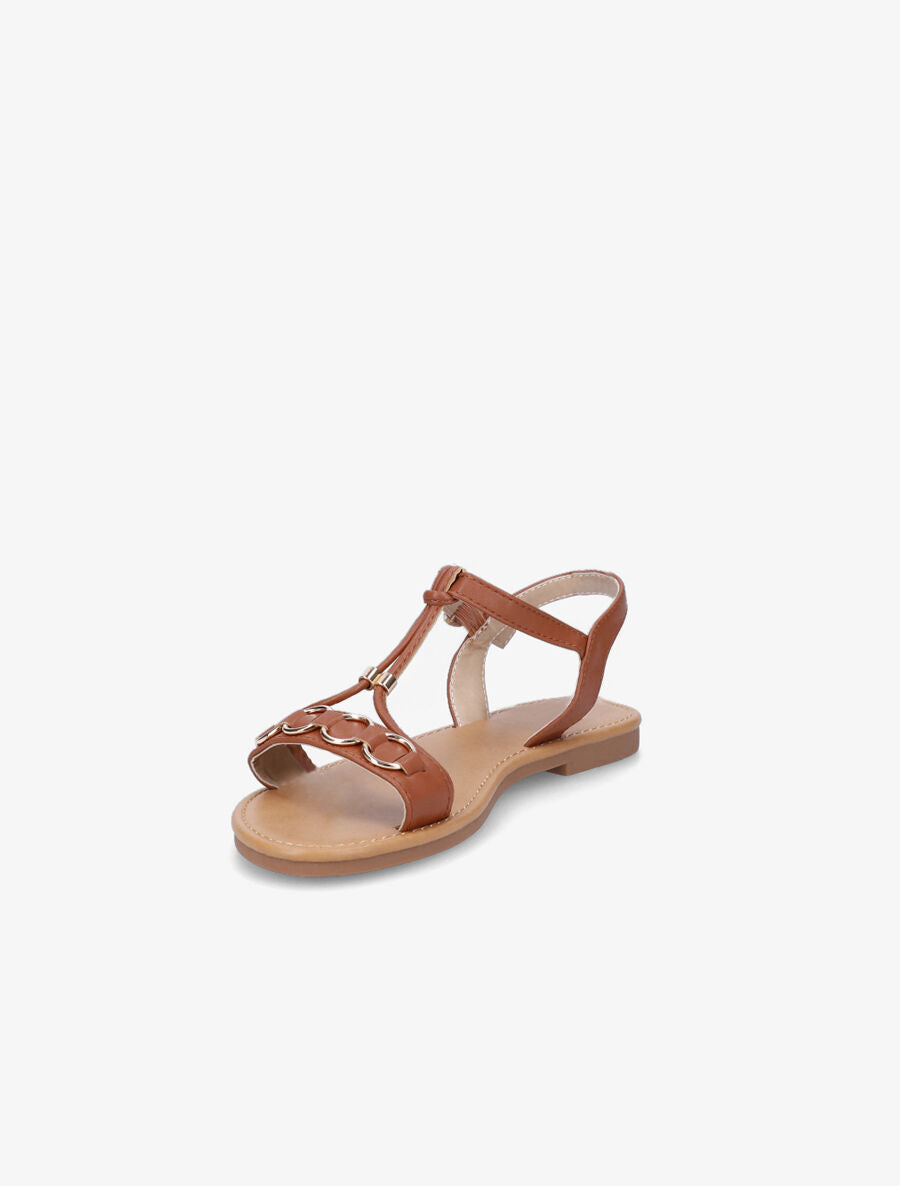 Nu-pieds brides à anneaux - Camel - 3