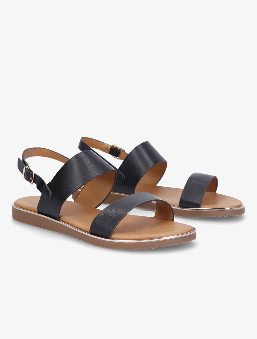 Nu-pieds classiques en simili - Noir - 4