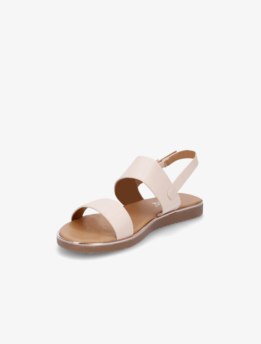 Nu-pieds classiques en simili - Beige - 3