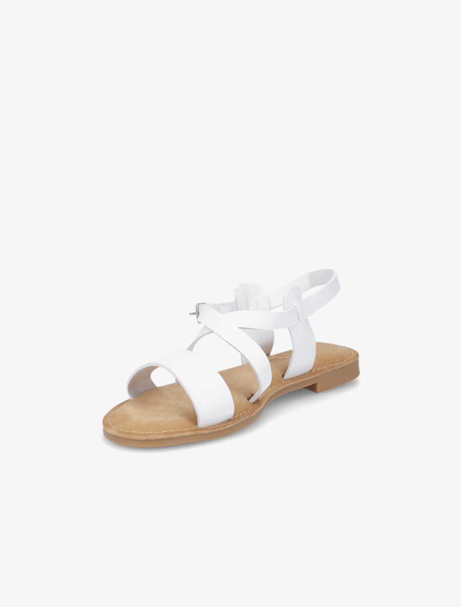 Nu-pieds en simili classiques - Blanc - 3