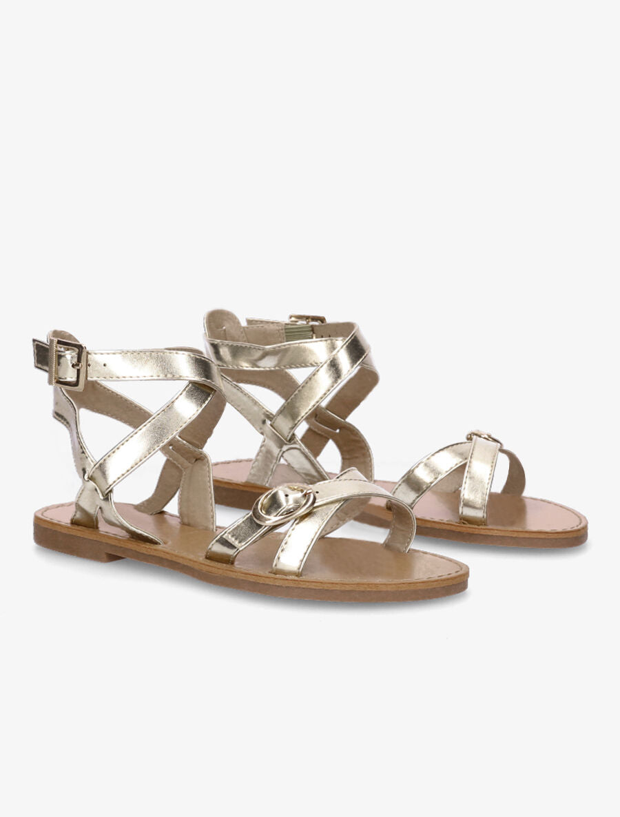Nu-pieds à boucles - Or - 4