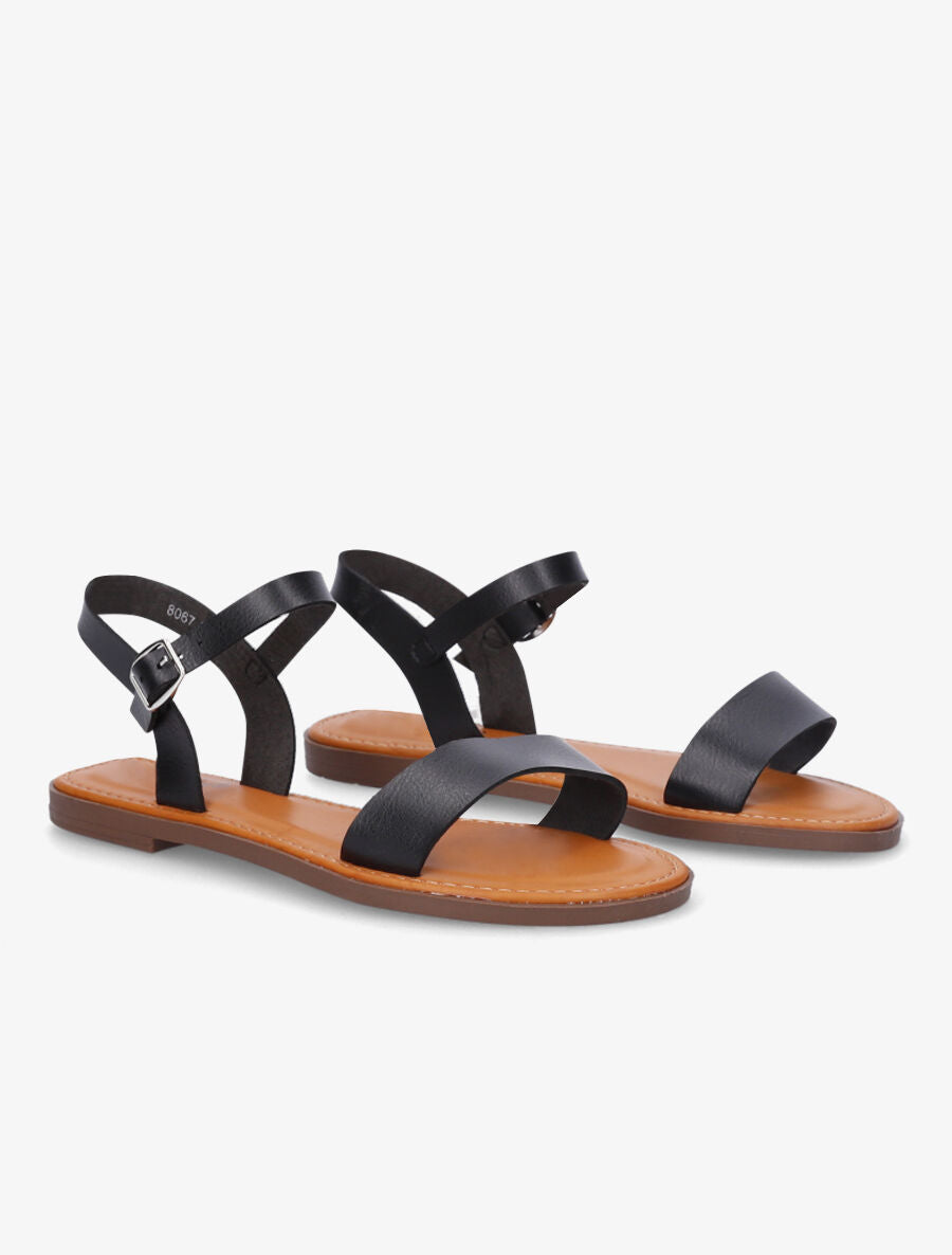 Nu-pieds plats basiques - Noir - 4