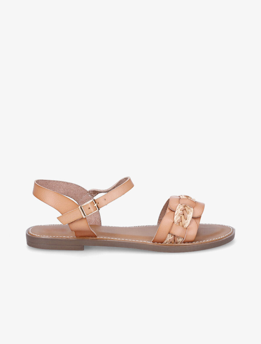 Nu pieds bi-matière uni - Beige - 1