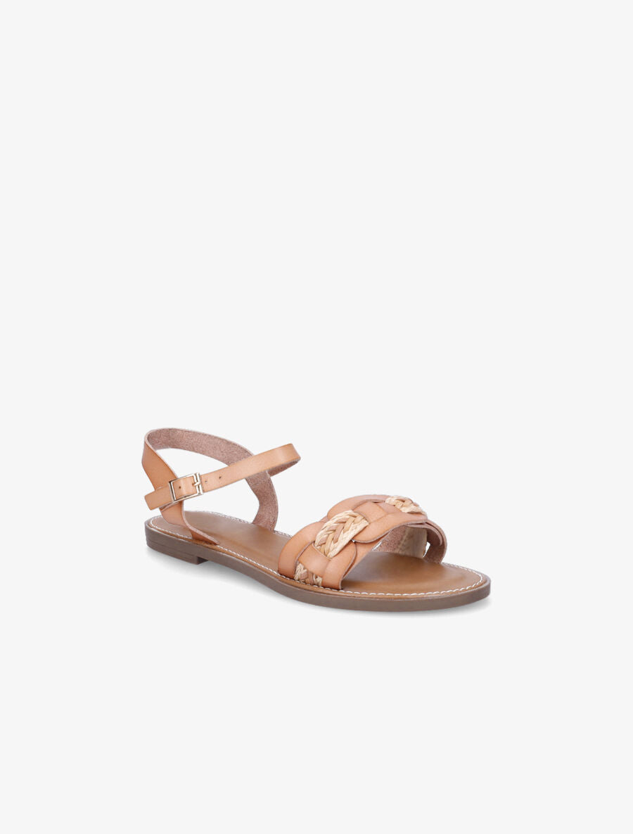Nu pieds bi-matière uni - Beige - 2