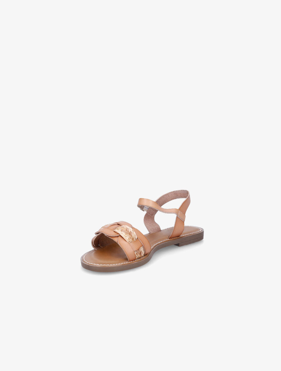 Nu pieds bi-matière uni - Beige - 3