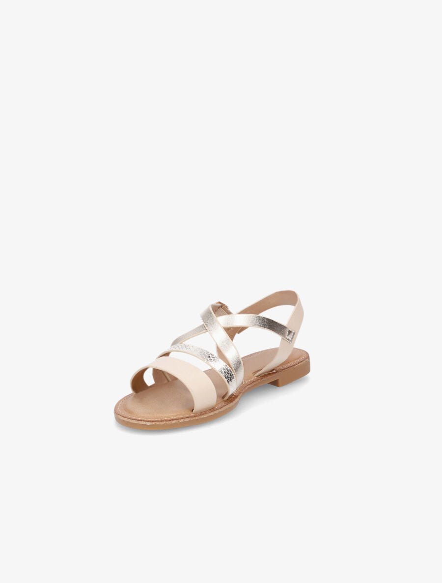 Nu-pieds multibrides irisées - Beige - 3