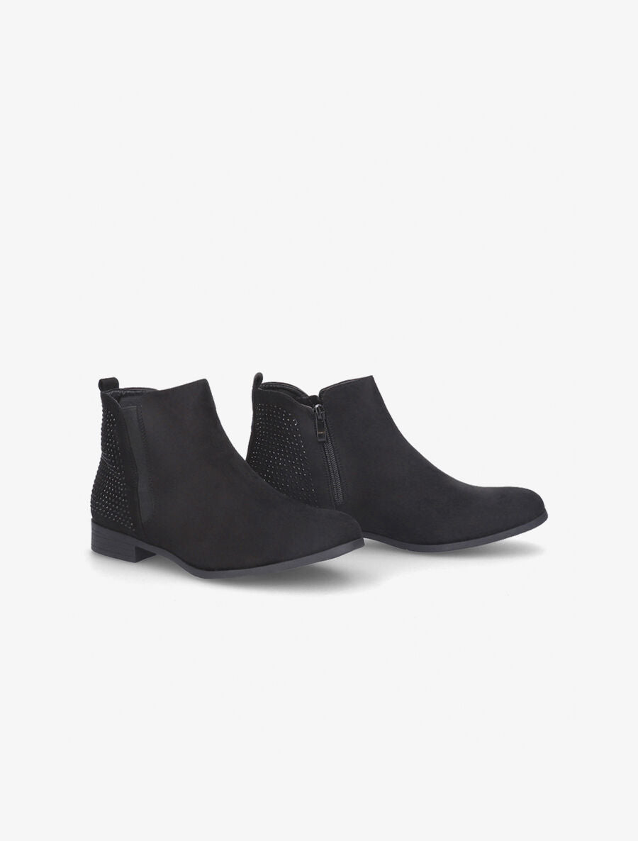 Boots arrière strassé noir - Noir - 4