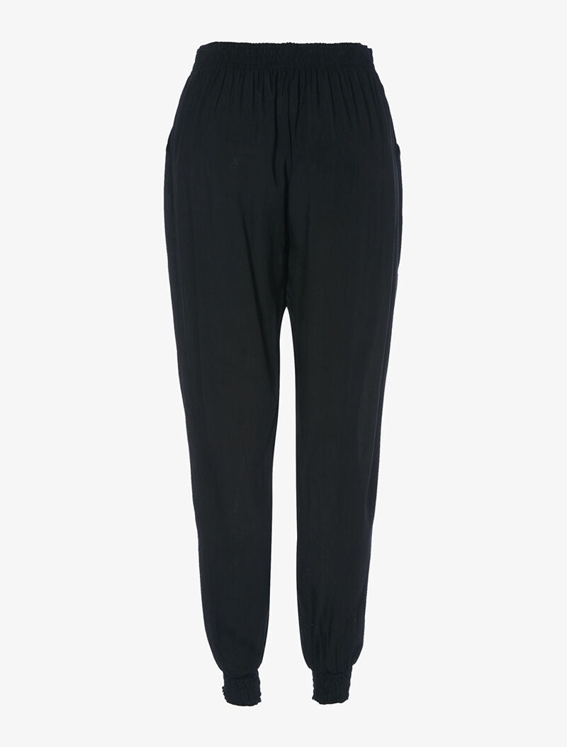 Pantalon fluide style sarrouel - Noir - 2