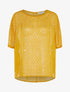 Blouse transparente à motifs étoilés - moutarde - 1