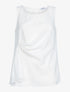 Blouse drapée en voile fin - blanc - 3