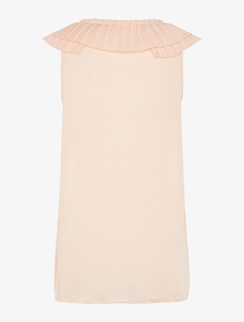 Blouse fine à double col cranté - rose orange - 2