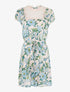 Robe courte à imprimé pivoines - rose orange - 1