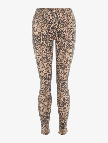 Jean skinny imprimé animal basique - leopard - 1