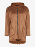 Manteau ample intérieur en maille bouclette - camel - 1