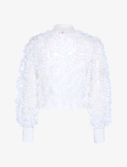 Crop top à empiècements pétales - blanc - 2