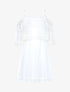 Robe en tulle à bords frangés - ecru - 3