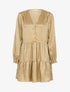 Robe satinée à imprimé animal - camel - 3