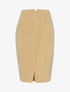 Jupe crayon à boutons décoratifs - beige - 1