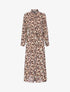 Robe à imprimé fleurs et feuillages - beige - 3