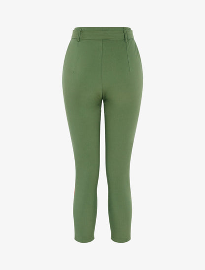 Pantalon uni 7/8 - kaki