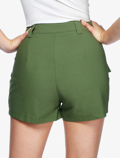 Mini short à poches stylisées - kaki - 2