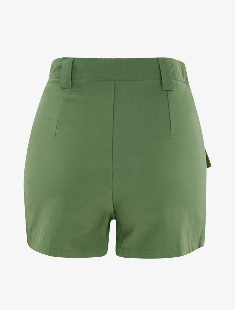 Mini short à poches stylisées - kaki - 5
