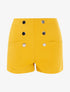 Mini short à boutons décoratifs - jaune - 1