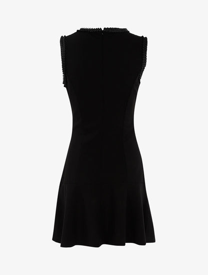 Robe à empiècements satinés - noir - 2