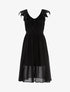 Robe longue à buste en crochet - noir - 3