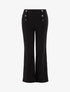 Pantalon fluide à boutons décoratifs - noir - 1