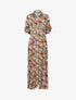 Robe chemise à imprimé paysage fleuri - jaune - 1