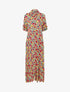 Robe chemise à imprimé coquelicots - ecru - 1