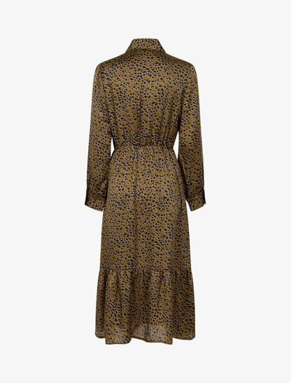 Robe longue à imprimé tâcheté - kaki - 2