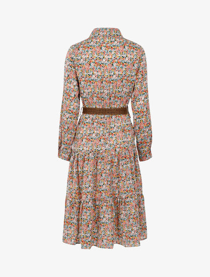 Robe légère cintrée à petites fleurs - rose - 2